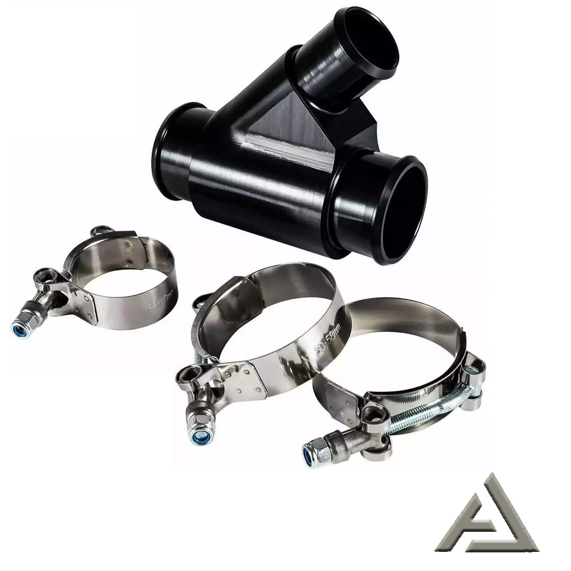 Dual Radiator Coolant Weldless Black Y-PIPE for 13-19 RAM 6.7L Dodge Cummins