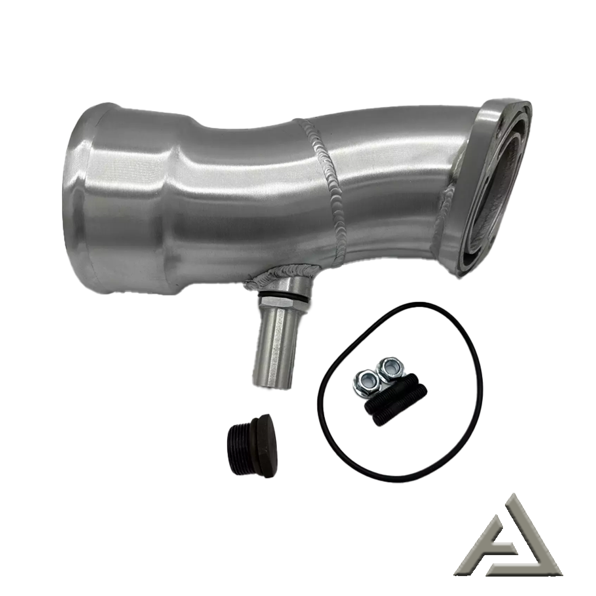3.5" Polished Turbo Intake Horn Kit For 2020-2024 GM 6.6L L5P Duramax Diesel