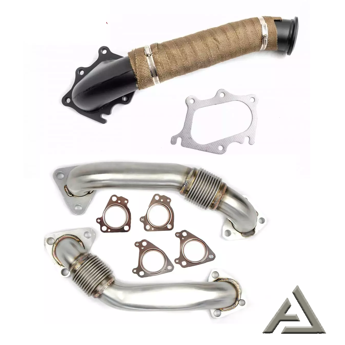 3" Turbo Pipe W HD Up Pipe Set For 2001-2004 Chevy GMC 6.6L LB7 Duramax Diesel