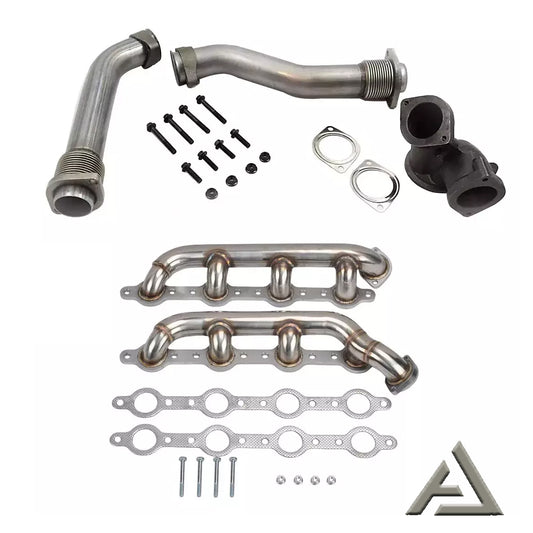 Turbocharger Up Pipe Kit & Tubular Manifold For 1999.5-2003 Ford 7.3 Powerstroke