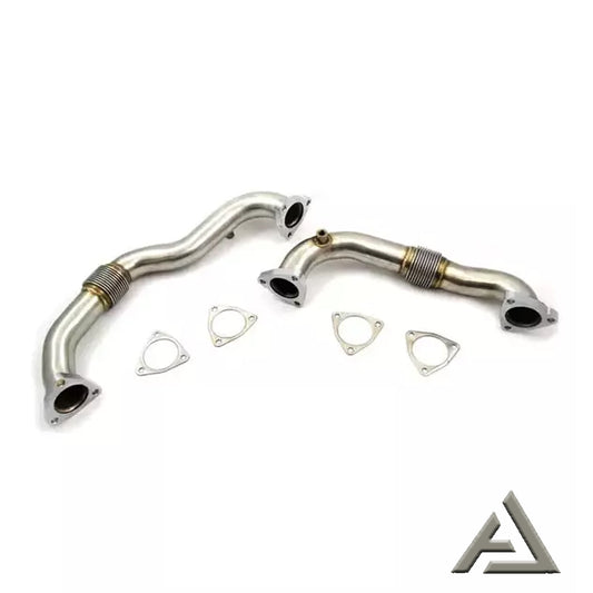 Heavy Duty Thick Wall Stainless Up Pipes For 2008-2010 Ford 6.4L Powerstroke