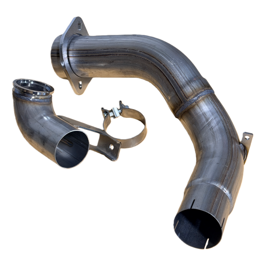 4" Turbo Diesel Exhaust Pipe For 2015-2019 Ford F250 F350 F450 F550 6.7L Diesel