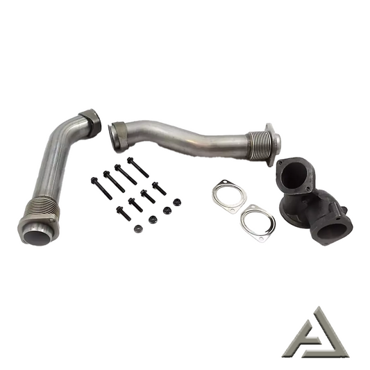 Exhaust Up Pipes + Gaskets for 1999.5-2003 2002 Ford Super Duty 7.3L Powerstroke